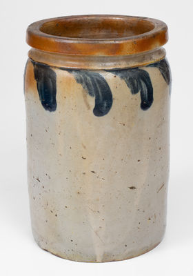 JOHN BELL / WAYNESBORO Stoneware Jar w/ Cobalt Decoration