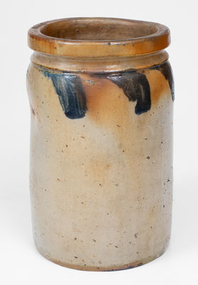 JOHN BELL / WAYNESBORO Stoneware Jar w/ Cobalt Decoration