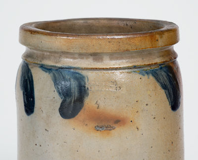 JOHN BELL / WAYNESBORO Stoneware Jar w/ Cobalt Decoration