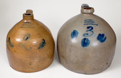 Lot of Two: A. J. BUTTLER / NEW BRUNSWICK, NJ Stoneware Jugs