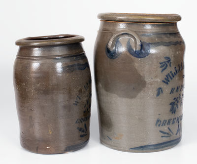 Lot of Two: WILLIAMS & REPPERT / GREENSBORO, PA Stoneware Jars