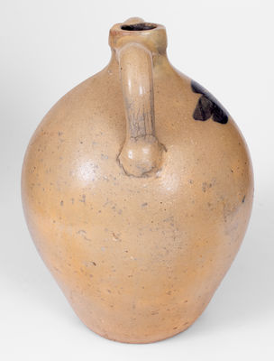 Double-Handled Ohio Stoneware Jug with Floral Decoration