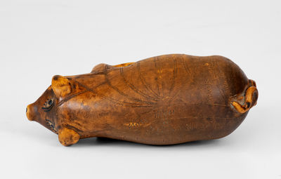 Rare and Fine Anna Pottery Stoneware Pig Flask, Wallace and Cornwall Kirkpatrick