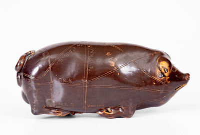 Rare Anna Pottery Stoneware Advertising Pig Bottle, Wallace and Cornwall Kirkpatrick