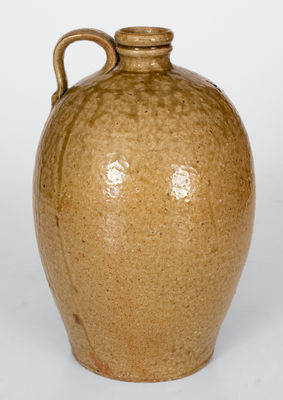 One-Gallon DH (Daniel Hartsoe, Lincoln County, NC) Alkaline-Glazed Stoneware Jug