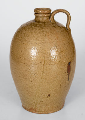 One-Gallon DH (Daniel Hartsoe, Lincoln County, NC) Alkaline-Glazed Stoneware Jug