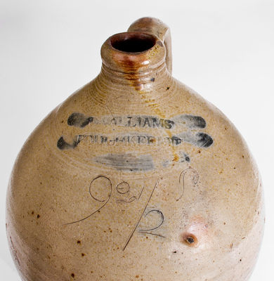 Rare D. Williams / Poughkeepsie Stoneware Jug