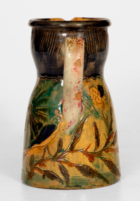 Elaborate Earthenware Face Pitcher, European origin