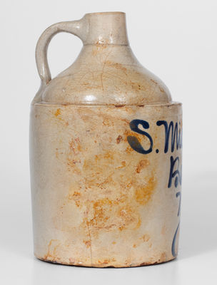 Fulper Bros. Stoneware Script Jug with Belmar, NJ Advertising