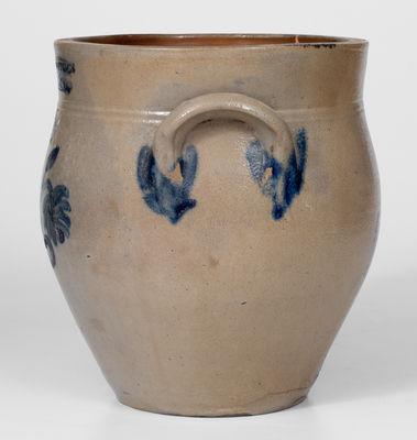 2 Gal. G. BRAYTON / UTICA Stoneware Jar w/ Floral Decoration