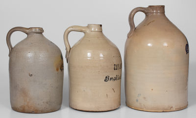 Lot of Three: New Jersey Stoneware Advertising Jugs