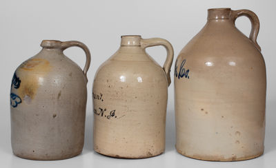 Lot of Three: New Jersey Stoneware Advertising Jugs