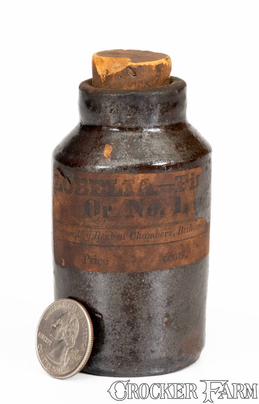 Unusual Redware Ink Bottle w/ Bethania, Lancaster County, PA Paper ...