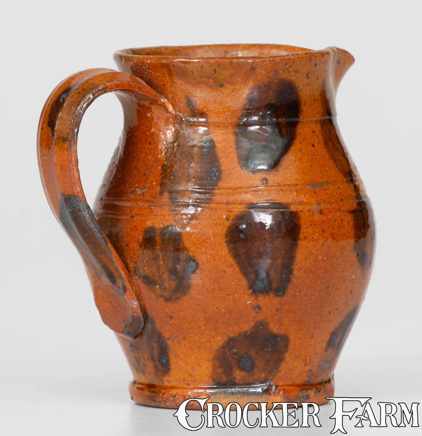 Fine Pitcher Fine Miniature Redware Pitcher with Profuse Manganese Decoration -- Lot ...