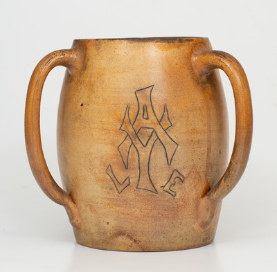 Exceptional Oversized Yale Stoneware Loving Cup