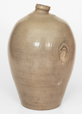 Scarce N CLARK / PARKERSBURG Stoneware Jug (VA, Now West Virginia), mid 19th century