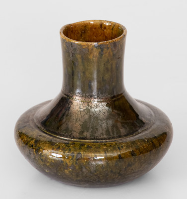 George Ohr Redware Vase, Stamped 
