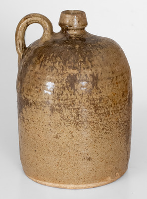 Attrib. B.F. Landrum Pottery, Horse Creek, Edgefield District, SC Alkaline-Glazed Stoneware Jug, c1850