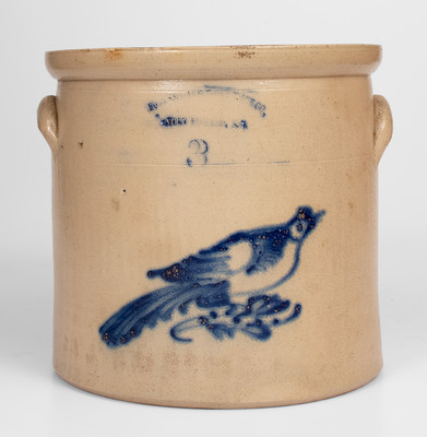 FORT EDWARD STONEWARE CO. / FORT EDWARD, N.Y. Stoneware Bird Crock