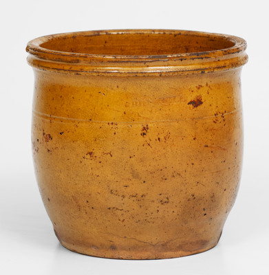 JOHN BELL / WAYNESBORO, PA Glazed Redware Jar,  circa 1850-1880