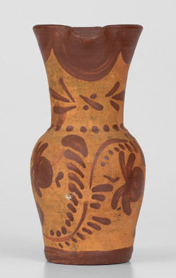 Tanware Pitcher, New Geneva, Pennsylvania origin, c1885