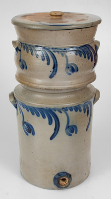 Very Rare Filtering Water Cooler attrib. Margaret Parr, Baltimore, MD, circa 1835-1840