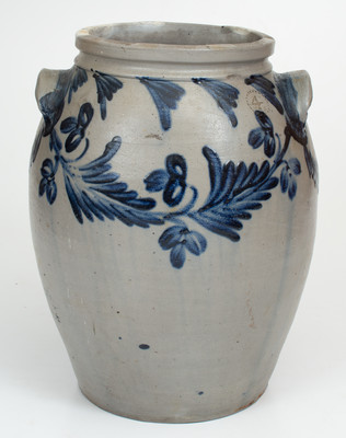 Four-Gallon Baltimore, Maryland Stoneware Jar, circa 1840