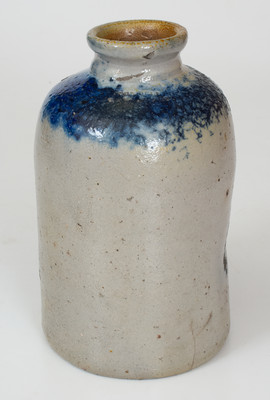 JOHN BELL / WAYNESBORO Stoneware Canning Jar w/ Bold Sponged Cobalt Decoration