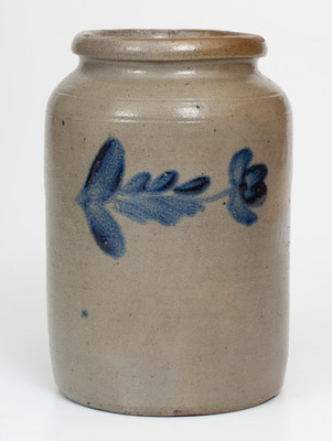 Small-Sized Philadelphia Stoneware Jar w/ Cobalt Decoration, attrib. Henry H. Remmey