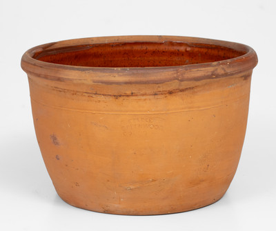 Scarce K. PARKER / GREENWOOD, PA Redware Bowl