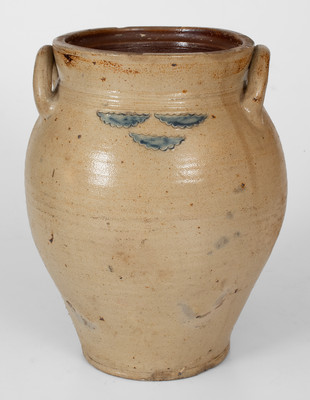 Attrib. Frederick Carpenter, Charlestown / Boston, MA Stoneware Jar w/ Impressed Designs