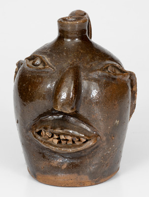 Fine Brown Pottery (Arden, North Carolina) Stoneware Face Jug, c1925-1930