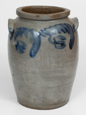 2 Gal. Baltimore, MD Stoneware Jar w/ Floral Decoration, circa 1840