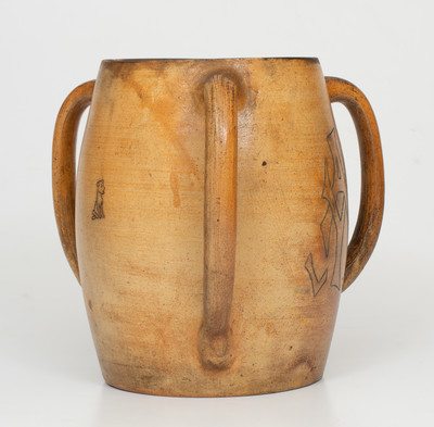 Exceptional Oversized Yale Stoneware Loving Cup