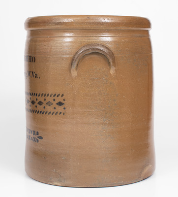 Rare Five-Gallon A.P. DONAGHHO / Parkersburg, W.Va. Stoneware Jar w/