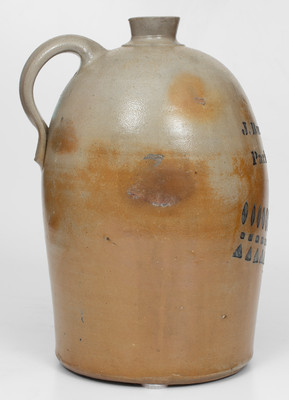 Scarce J. Busch, Liquors / Parkersburg, W.Va. Stoneware Advertising Jug, attrib. Donaghho