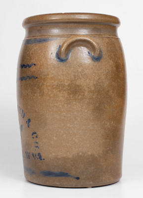 Three-Gallon RAGER LLOYD & CO / PALATINE. W VA Stoneware Jar