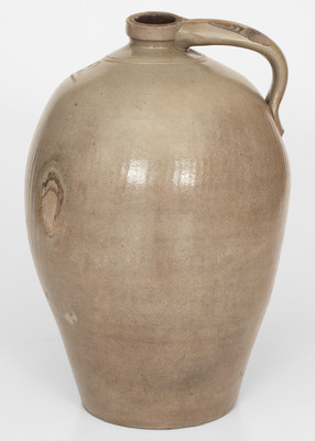 Scarce N CLARK / PARKERSBURG Stoneware Jug (VA, Now West Virginia), mid 19th century