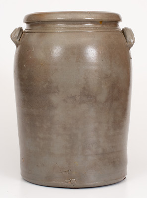 Three-Gallon A.P. Donaghho, / Parkersburg, W.Va Stoneware Jar w/ Elaborate Stenciled Decoration