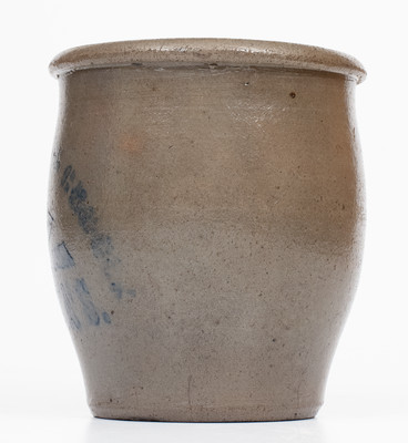 Rare Small-Sized CENTER WHEELING GROCER / H.F. BEHRENS Stoneware Jar