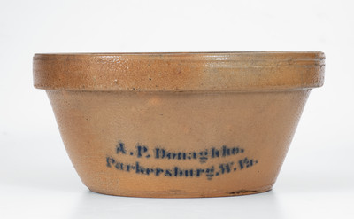 Scarce A.P. Donaghho. / Parkersburg, W.Va. Stoneware Bowl