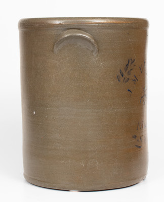 Four-Gallon J.M. HARDEN & CO. / PALATINE. / W. VA. Stoneware Crock