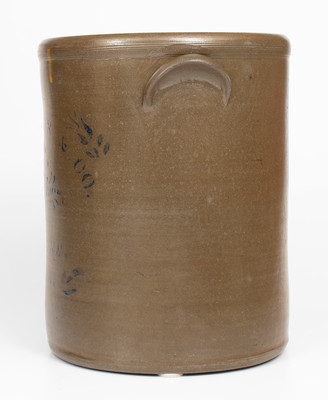 Four-Gallon J.M. HARDEN & CO. / PALATINE. / W. VA. Stoneware Crock