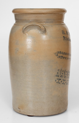 Three-Gallon E.B. TAYLOR / Richmond, Va. Stoneware Advertising Churn, attrib. Donaghho