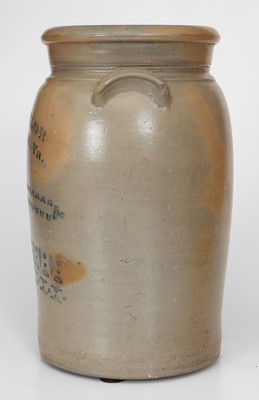 Three-Gallon E.B. TAYLOR / Richmond, Va. Stoneware Advertising Churn, attrib. Donaghho