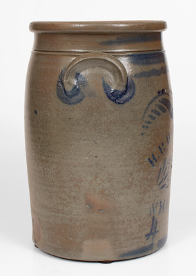 Four-Gallon Wheeling, West Virginia Stoneware Advertising Jar