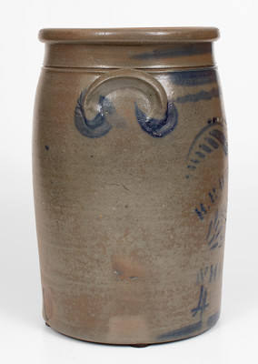 Four-Gallon Wheeling, West Virginia Stoneware Advertising Jar