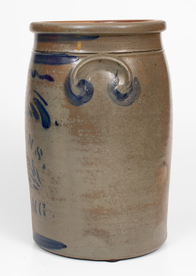 Four-Gallon Wheeling, West Virginia Stoneware Advertising Jar