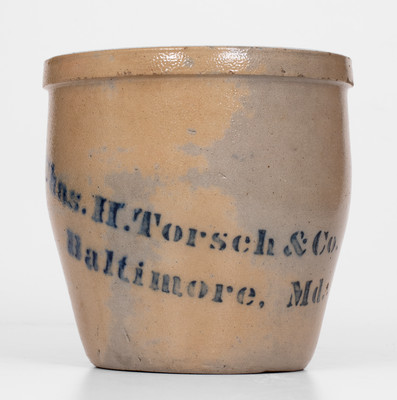 Small-Sized Chas. H. Torsch & Co. / Baltimore, Md. Stoneware Advertising Jar