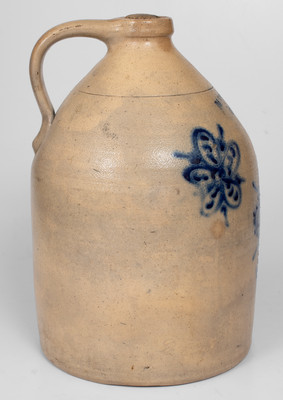 Fine M WOODRUFF / CORTLAND, NY Three-Gallon Stoneware Jug